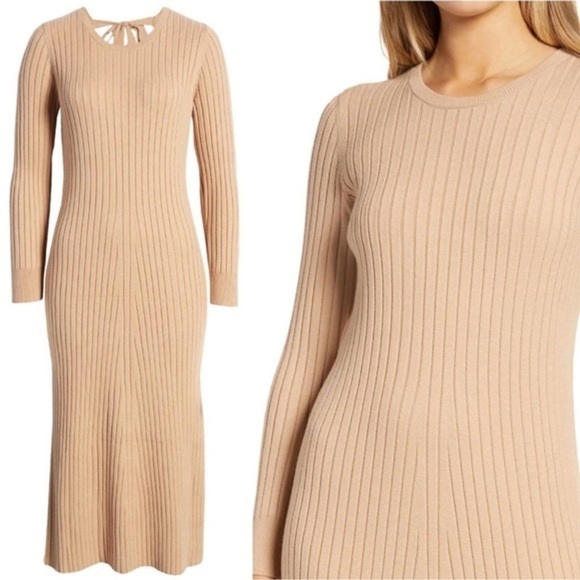 WAYF x BFF Hollie Sweater Dress ribbed long maxi Sz XXS - Picture 1 of 8